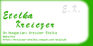 etelka kreiczer business card